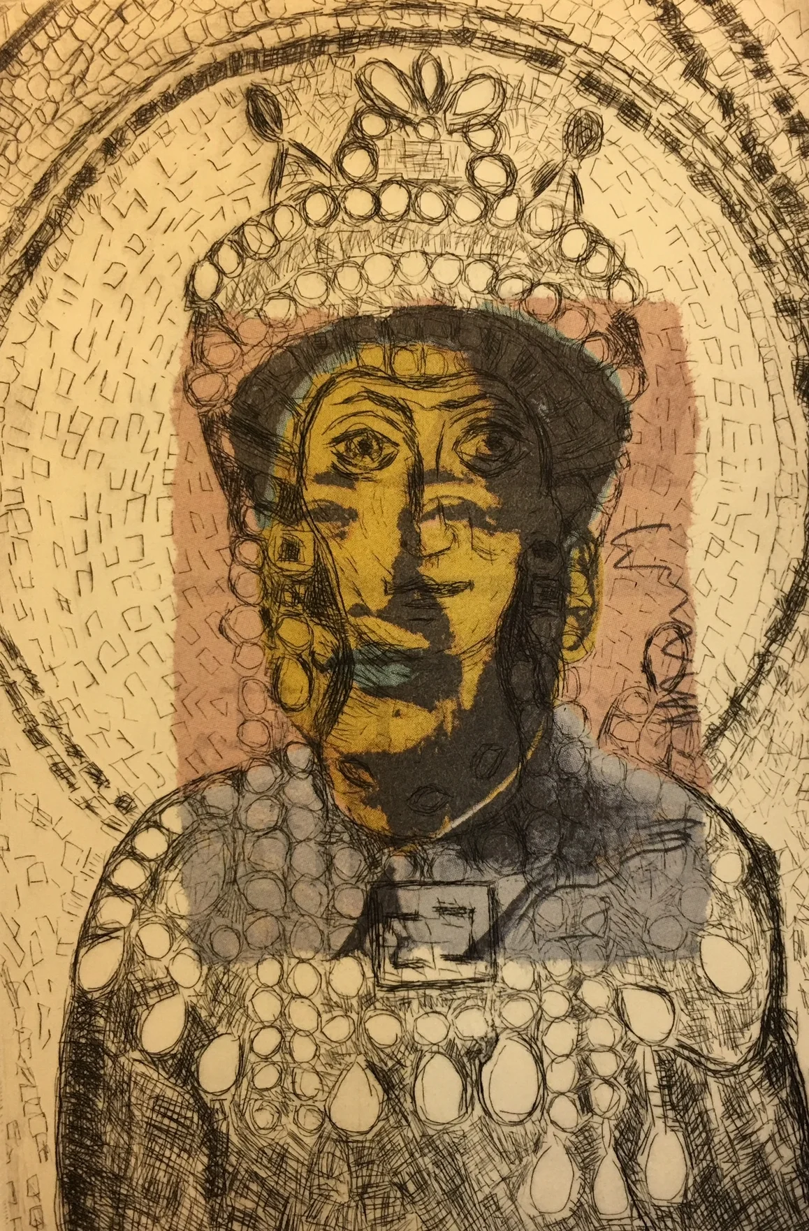  Theodora and Mao | 6" x 4" | Monoprint &nbsp;Chine Colle 