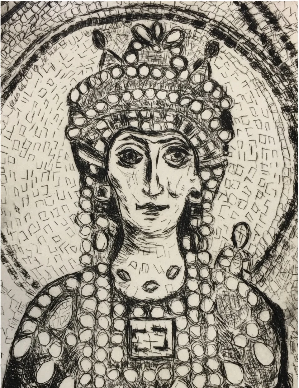  Theodora | 6" x 4" | Dry Point 