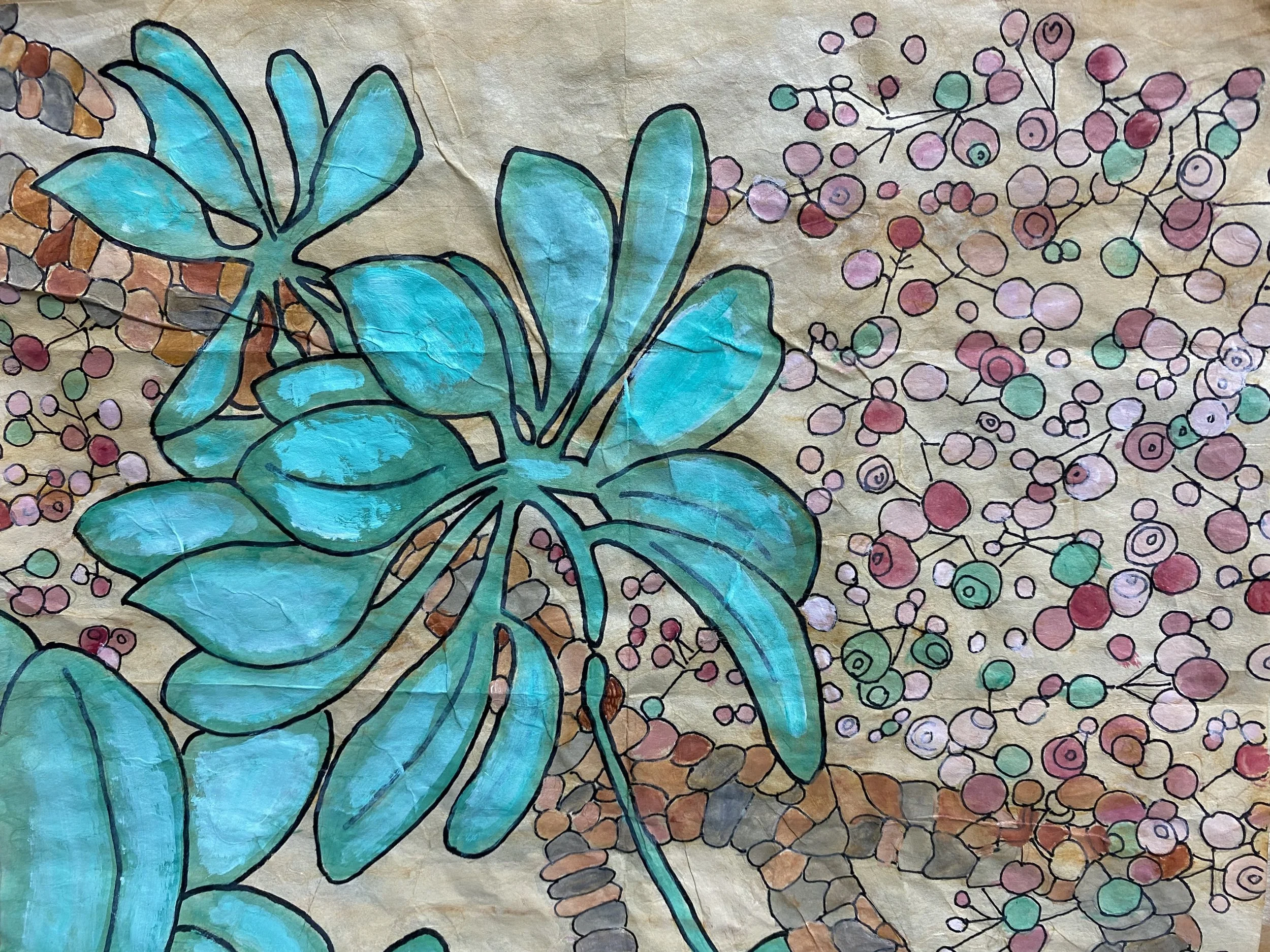 blue leaves