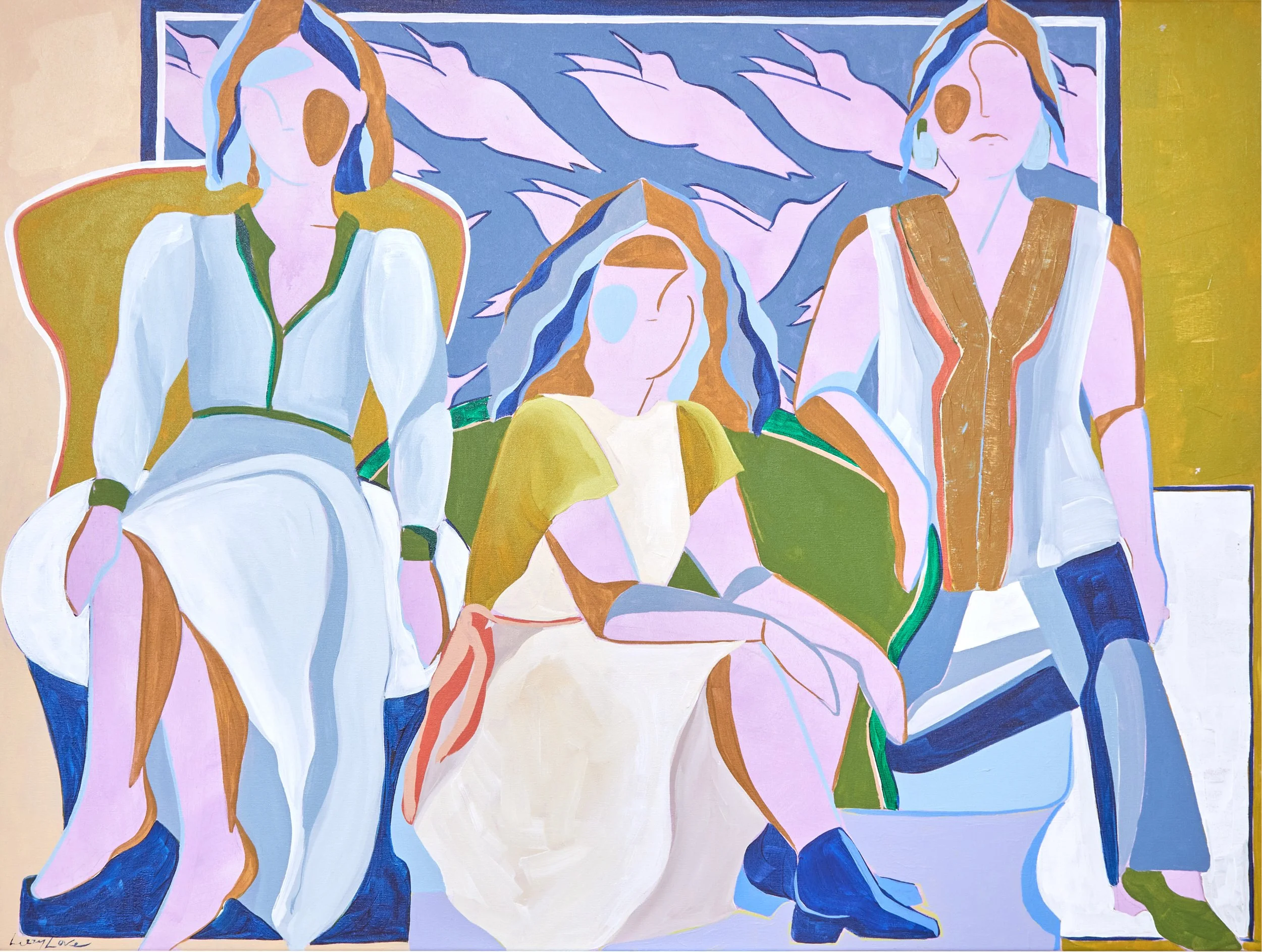 Lizzy Love. They Keep The Ships Afloat. Acrylic on canvas. 36x48. $2,800. Version 1.jpg