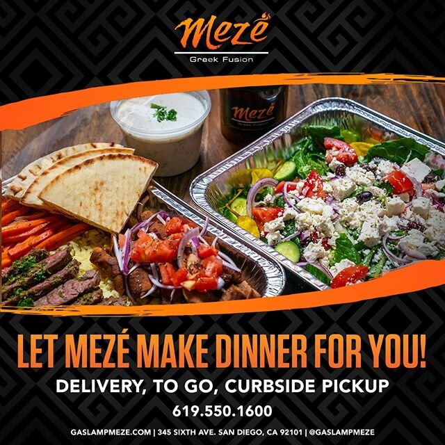 If you&rsquo;ve been craving a Mez&eacute; fix, we have great news: Mez&eacute; is open for business!
Offering takeout, curbside pick up and delivery, you can now get some of your favorite Mez&eacute; eats and drinks! @gaslampmeze is featuring family