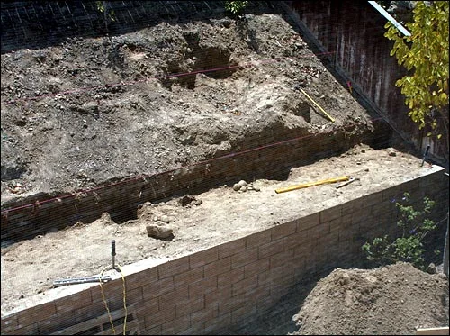 Cutting into the slope