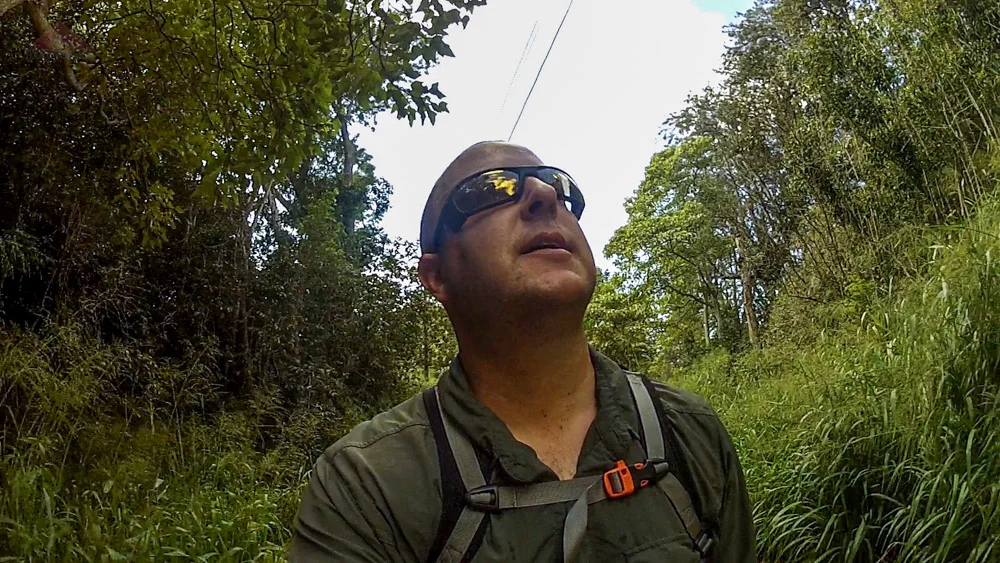 Getting perspective on Ka'ala Ridge in Oahu