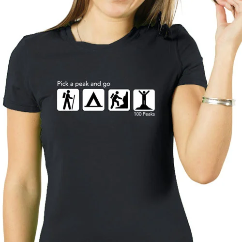 Peak a Peak and Go - 100 Peaks T-Shirt now available on Adayak