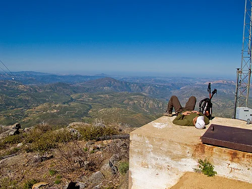 Relaxing on Cuyamaca Peak