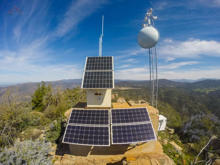 Solar and antenna array at the top of Big Black Mountain