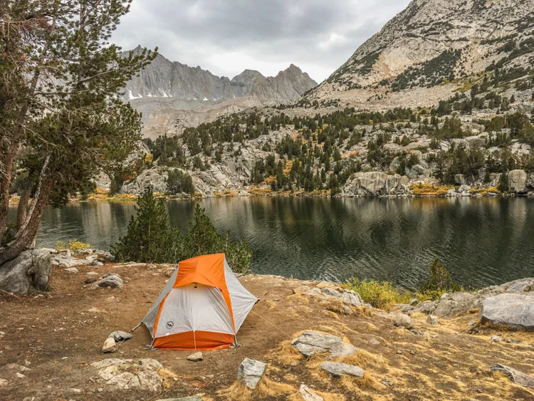 Campsite at Long Lake before the rain hit