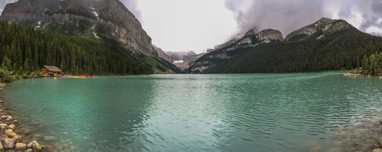 Arriving at Lake Louise