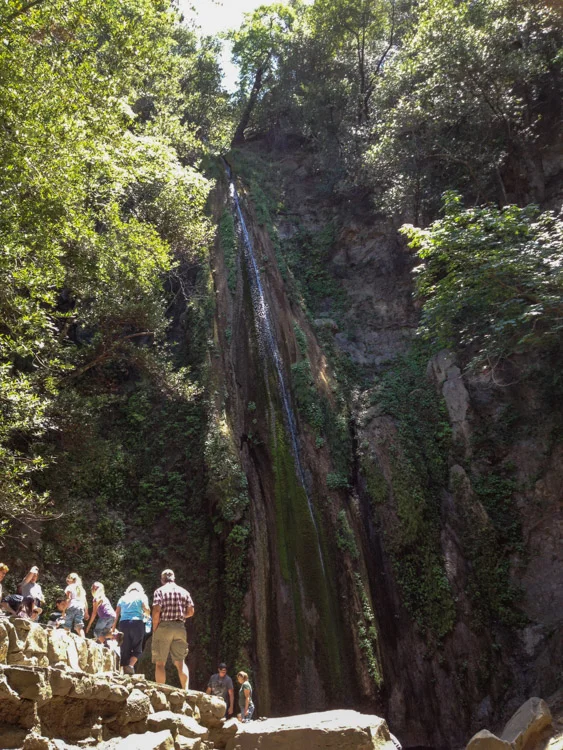 With waterfalls, come crowds