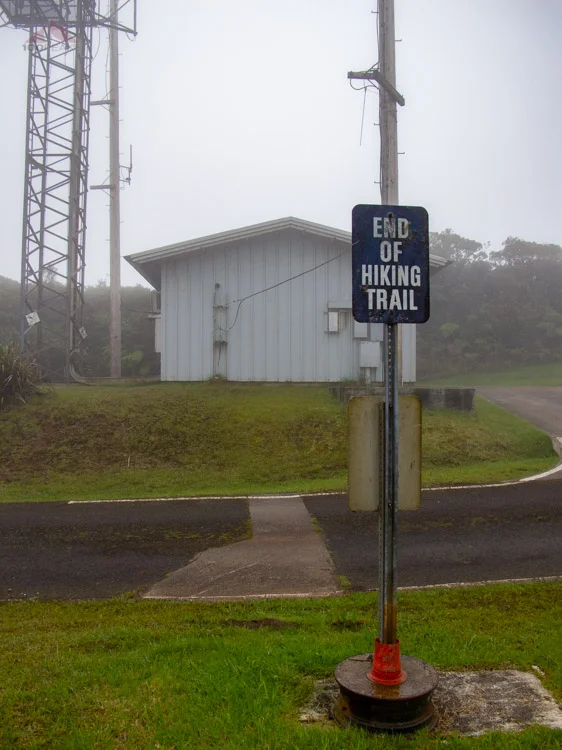 End of the trail on Mount Ka'ala
