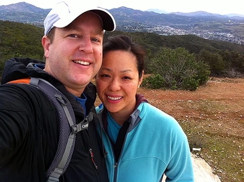 The two of us on Van Dam Peak, Happy New Year