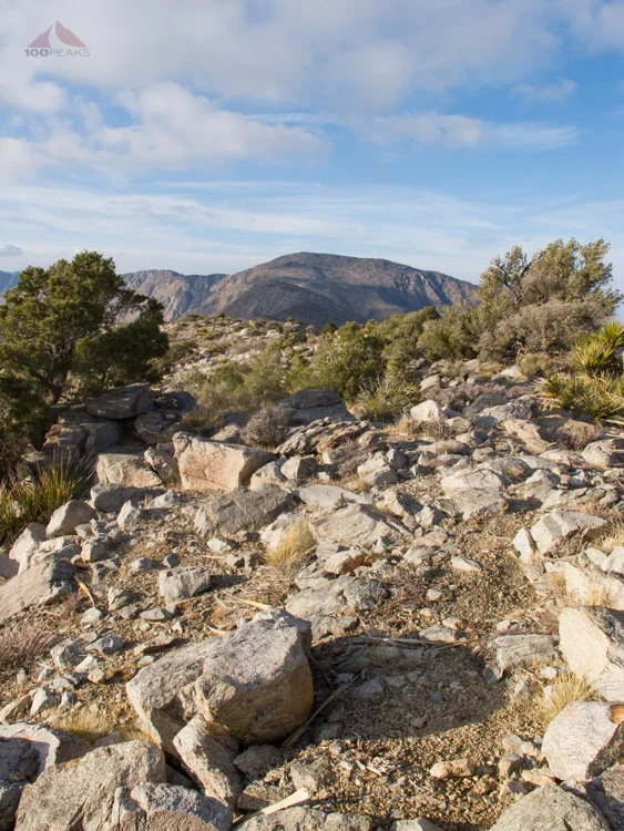 The rugged trail to Villager Peak