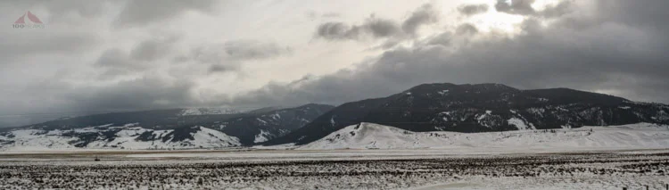 A view of the mountains along the way