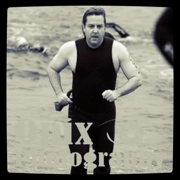 Coming out of the water at the Mission Bay Triathlon last year