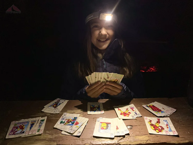 Cards at the campsite