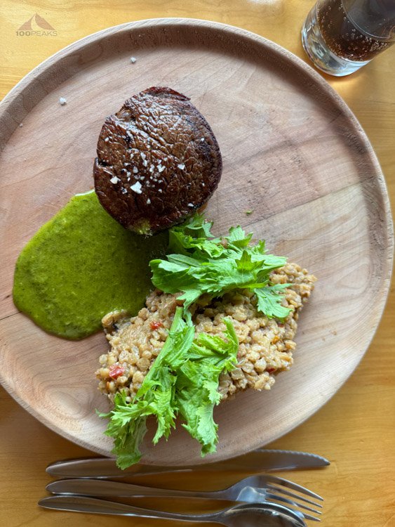 Steak with maybe risotto