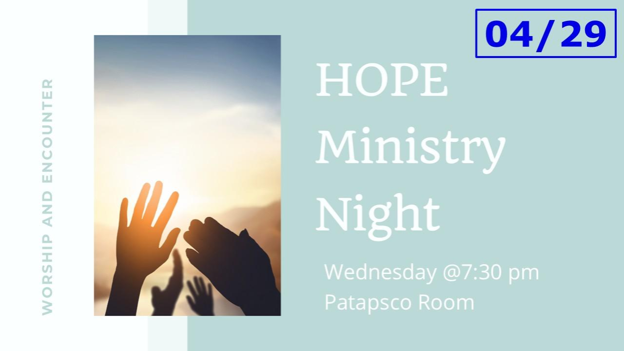 April Ministry Night