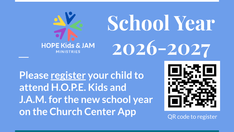 HOPE KIds &amp; JAM Registration