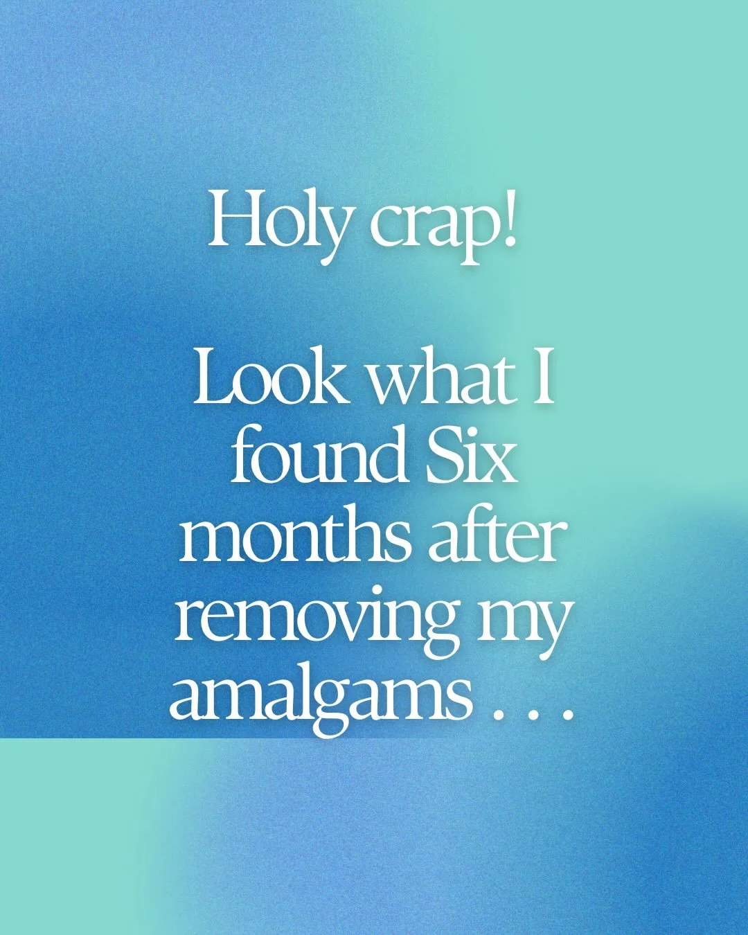 I was shocked! My previous heavy metal tests did not show this prior to having them removed! I feel like my body finally felt safe to start releasing it. 

#functionalmedicine #heavymetals