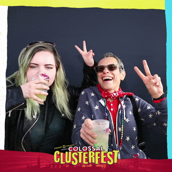 this is me drinking a margarita at a comedy festival in san francisco. I just met this woman and she was very nice. here’s to making friends!