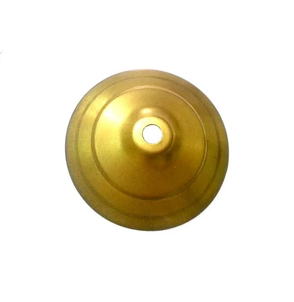 Brass Vase Caps Unfinished brass, not lacquered. Available in 10 sizes. OCAP15 : 1-1/2"(38mm) in diameter OCAP2 : 2"(51mm) in diameter OVCAP25 : 2-1/2"(64mm) in dia. OCAP3 : 3"(76mm) in diameter OCAP35 : 3-1/2"(89mm) in diameter OCAP4 : 4"(102mm) in diameter OCAP45 : 4-1/2"(114mm) in diameter OCAP5 : 5"(127mm) in diameter OCAP55 : 5-1/2"(140mm) in diameter OCAP6 : 6"(152mm) in diameter