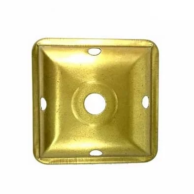 O4LCAP Brass Square Large Caps with Vent Four-sided vase caps, spun brass, unfinished. Side length 2-3/4"(70mm)
