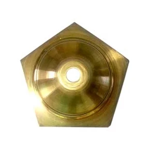 O5LCAP 5-Sided :Large Brass Vase Caps Side length: 2-1/4"(57mm)