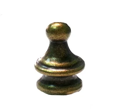 Small Crown Finial, 19mm(H)×14mm(W) OF18-1 Thread 3/8"(9.5mm)φ × 27T OF18-2 Thread 10mmφ × 1T
