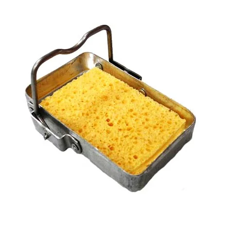 RSS Mini Soldering Iron Stand Size: 3-1/2" × 2-3/4"× 2"(H) Stainless steel base, simple but work quite well. Not only easy to carry but also save work place. Including sponge, spare sponge is available. RSS-R Spare Sponge