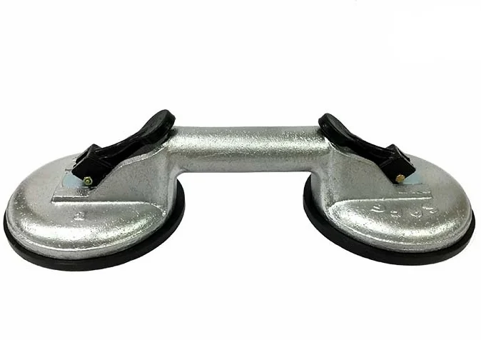 GS102 Leponit Two Cup Suction Lifter Lifting Capac.: 70KGS; Cup Dia: 118mmφ Aluminum body/ Quick action flip lever lifters for carrying glass installing computer floors, etc.
