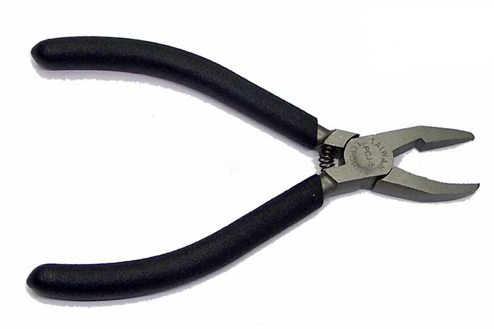Plastic Coated Handle 8" Glass Breaker Pliers With Smooth Flat Jaws Stop Screw 
