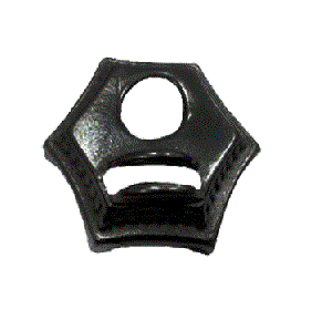 OANF-6 Hexagon Antique Fan Base Black color. Hold your small panels for beautiful accent lighting. Solid brass finish.