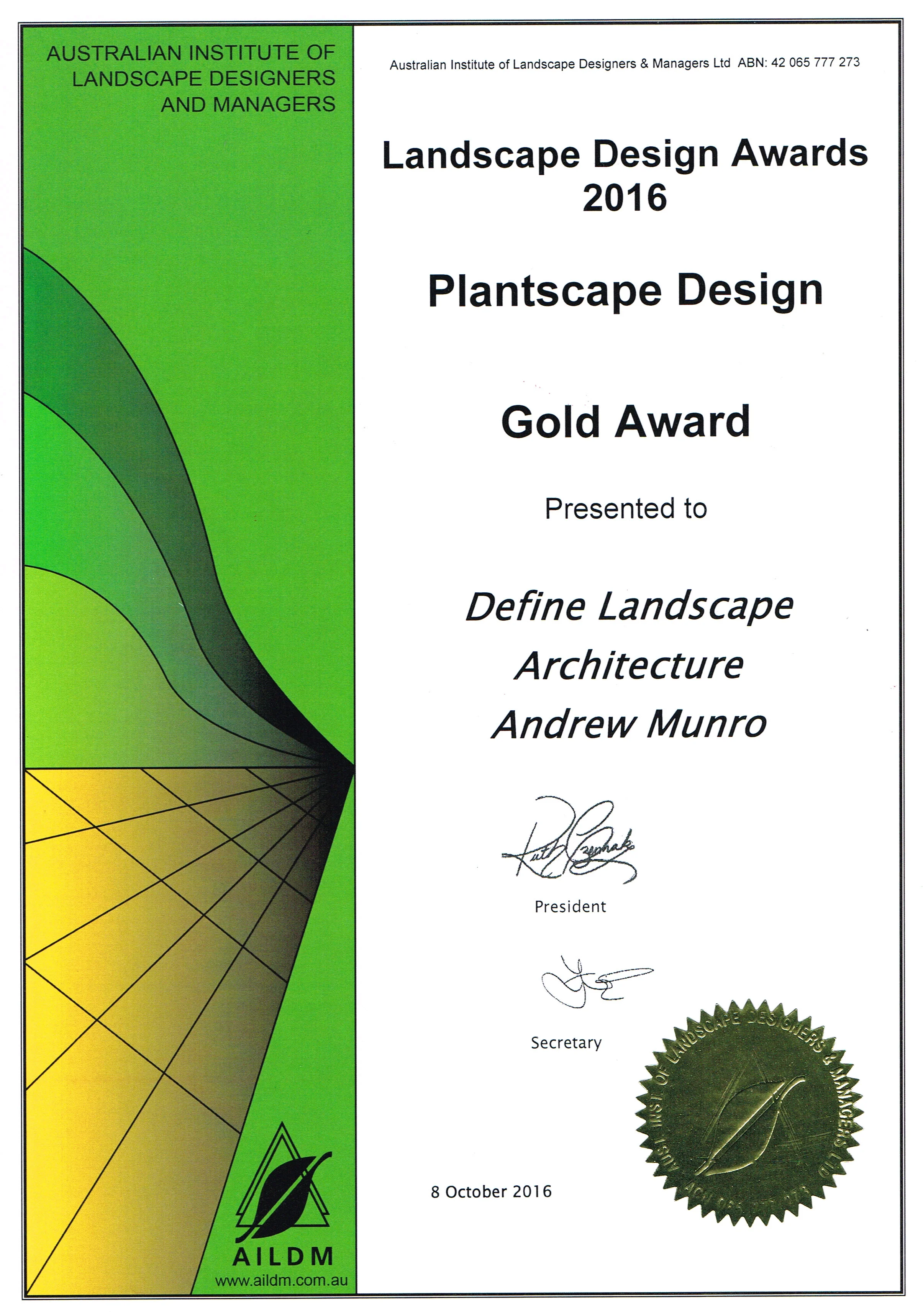2016 AILDM Certificate Gold Award Plantscape.jpg