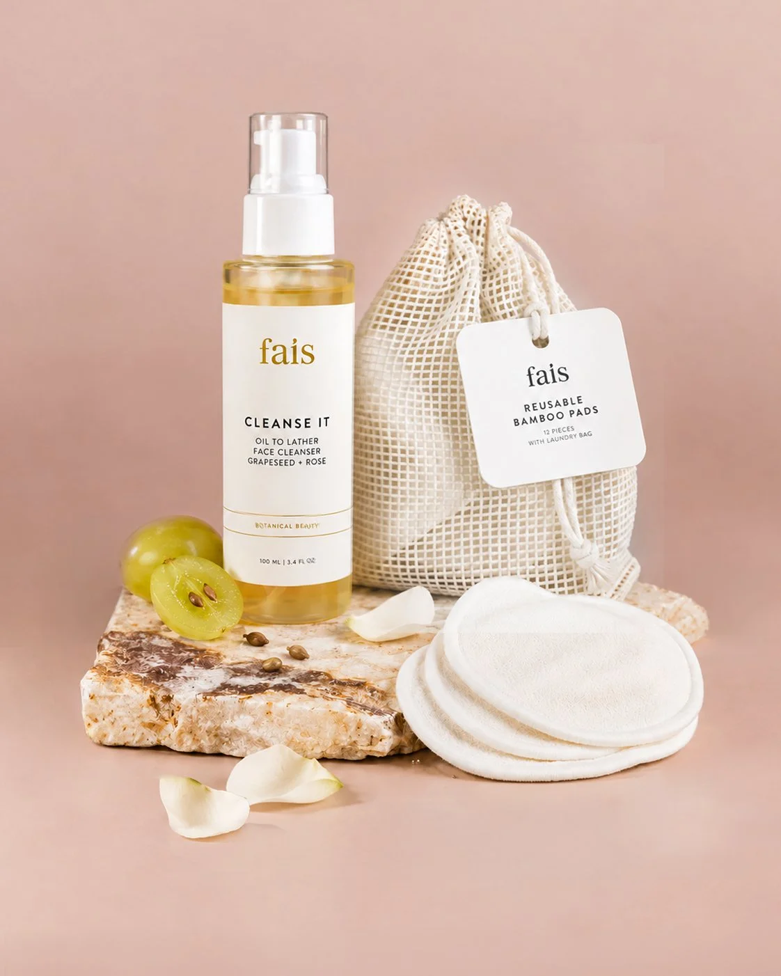 Perfectly Clean Face Cleanser & Reusable Bamboo Pads Set