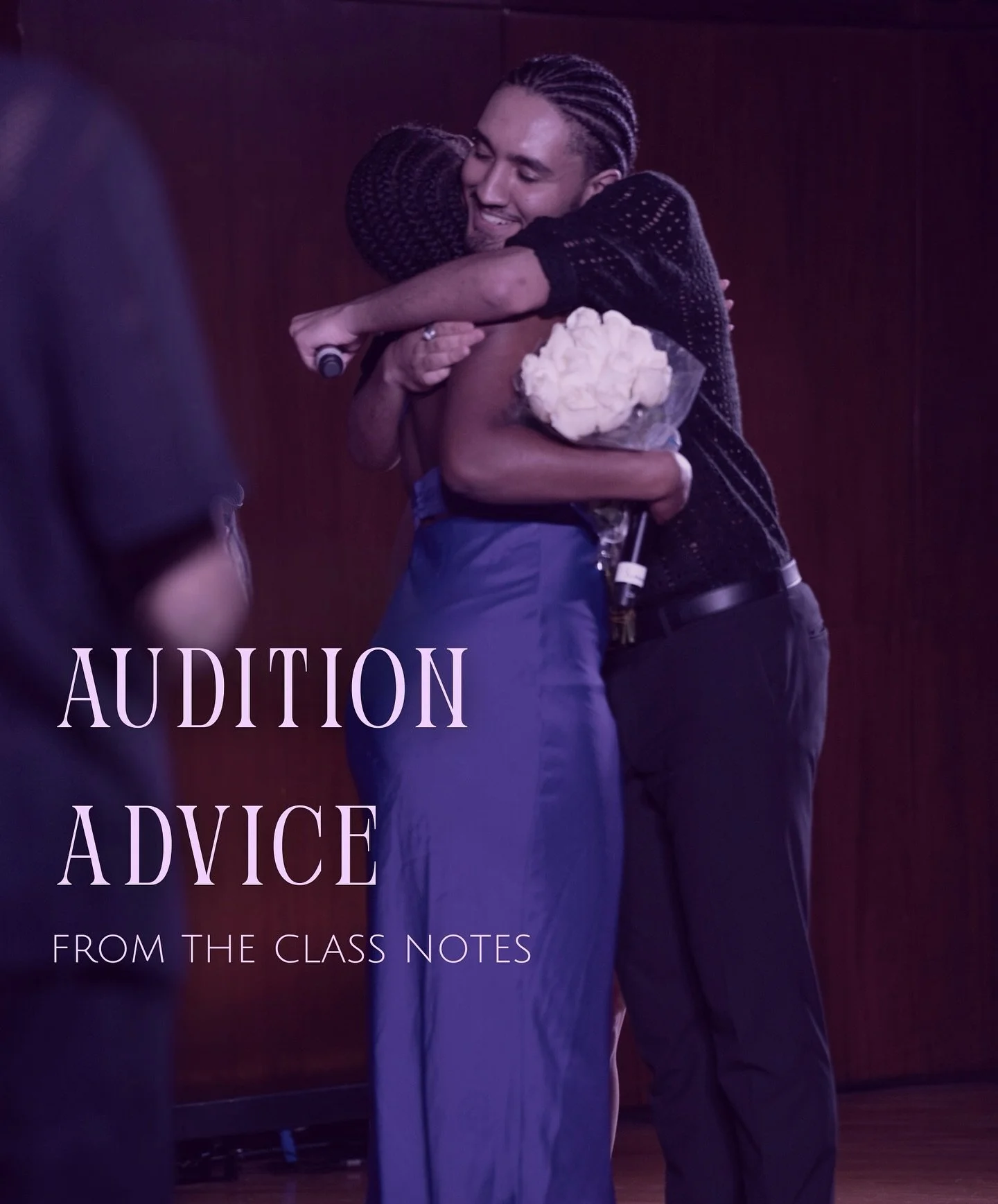 Happy audition week!!! Here's some audition advice from the Class Notes to you 💜🎶 We are so excited to meet you :)