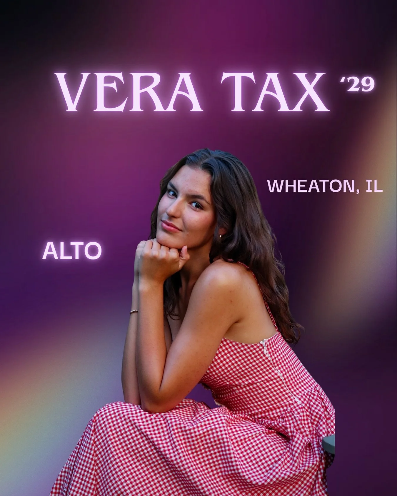 Meet VERA TAX 💜💜 This breathtaking alto is a freshman from Wheaton, IL studying Biology or Sociology in CAS! Vera's hidden talent is her green thumb&mdash;she's a plant mom! We are beyond excited to welcome her into the Class Notes family 🎶

Give 