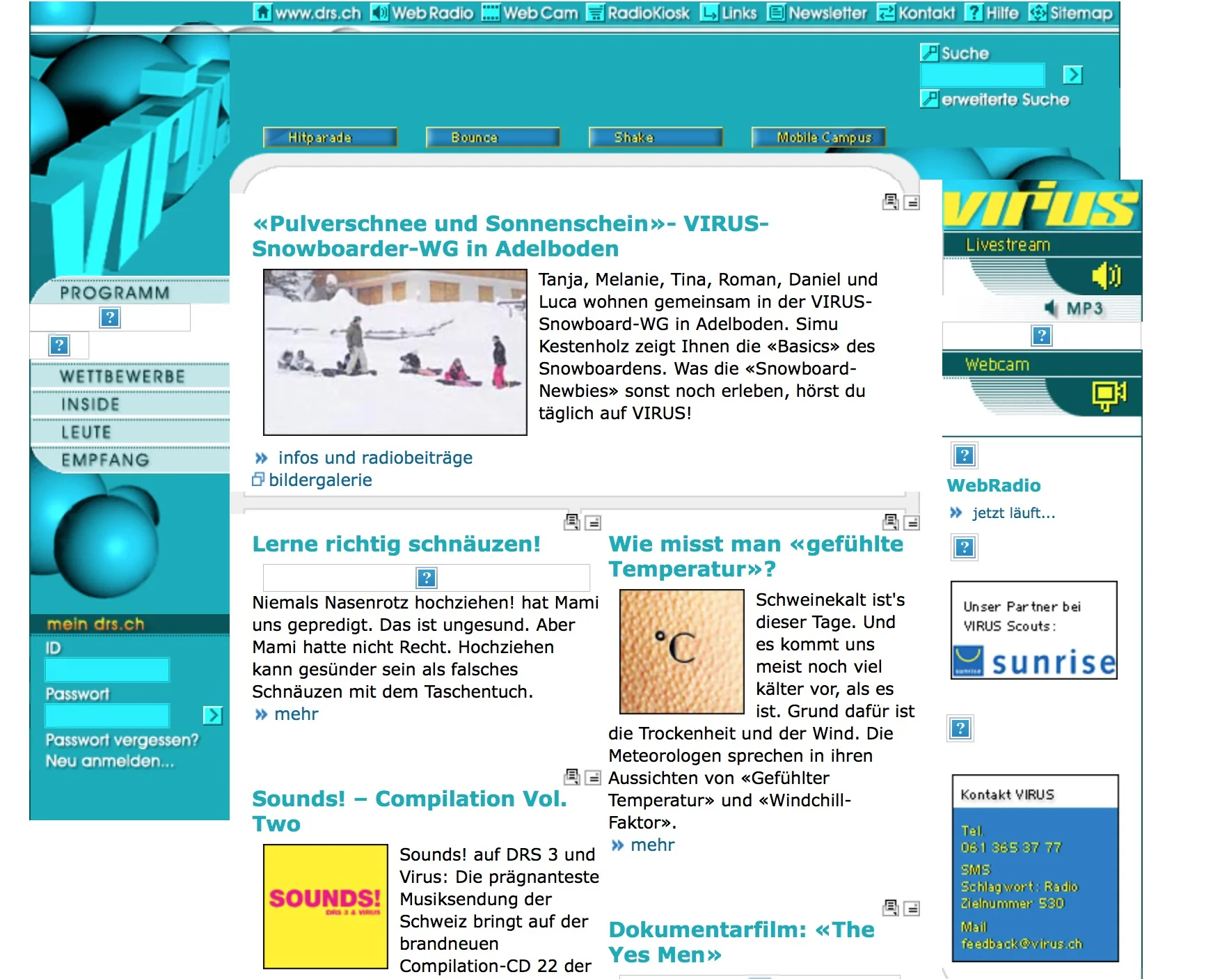 Interactive radio website