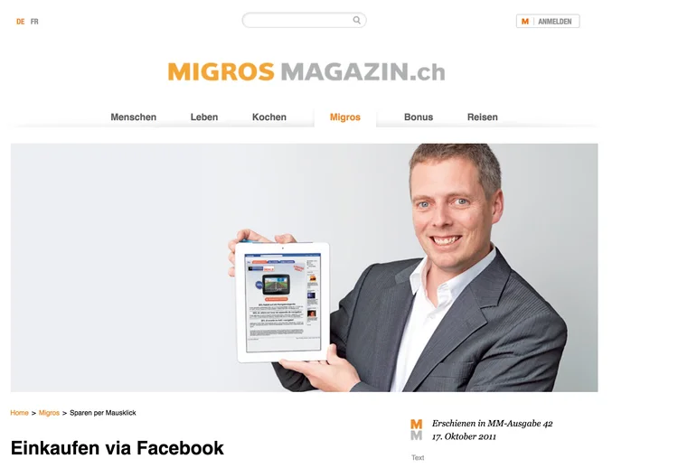 Migros Magazin und melectronics Social Commerce Aktion