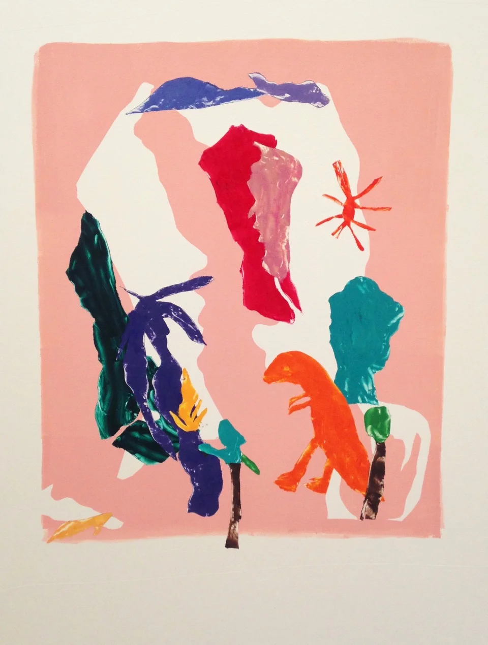 Sauruksen toimenpide, monotypia, 70x50 cm, 2016