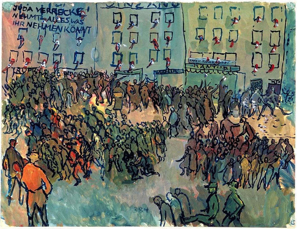 Charlotte Salomon: Kristallnacht All the works by Charlotte Salomon are Courtesy the Jewish Historical Museum © Charlotte Salomon Foundation