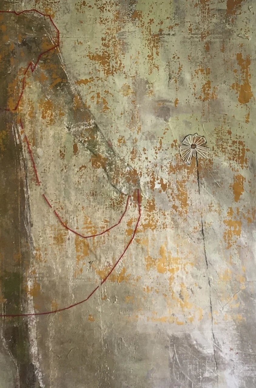 Virpi Ekman. Yksityiskohta teoksesta Always Remember Who You Are, 160 x 180 cm. 2016.