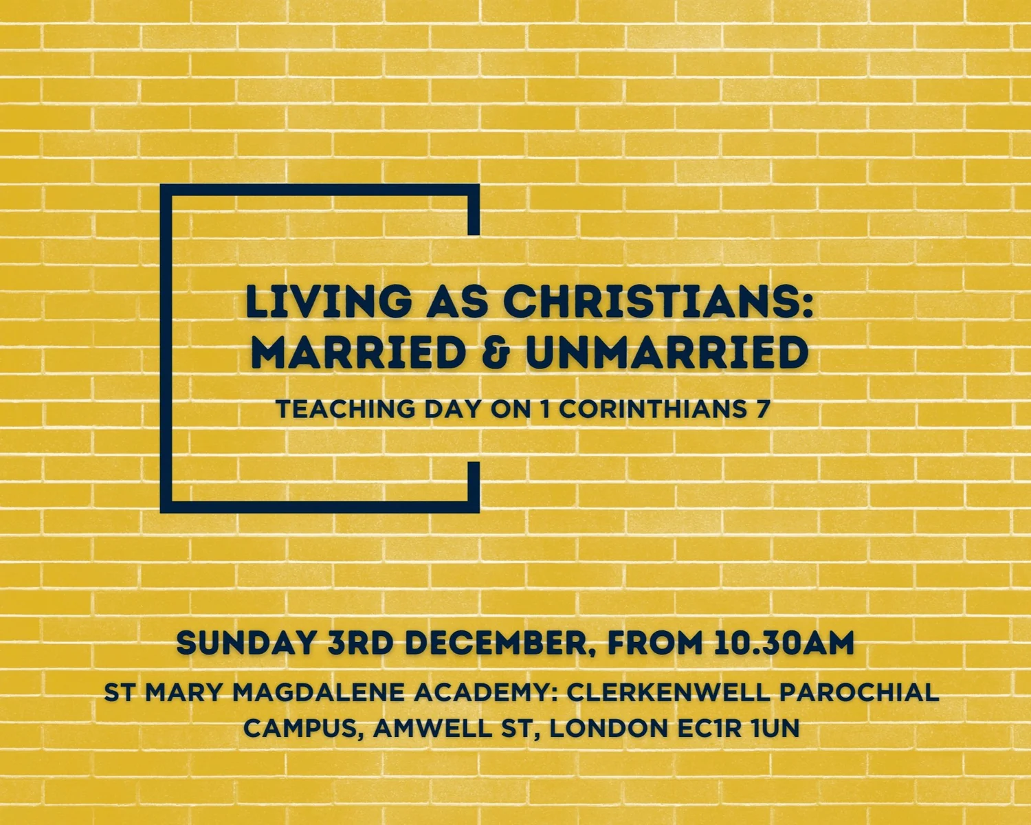 Living as Christians: married and unmarried - 1 Corinthians 7:1-16
