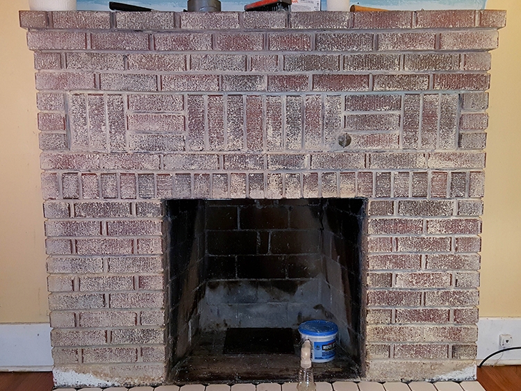 Taking Paint Off A Brick Fireplace Pt, How To Remove Paint From Brick Fireplace Surround