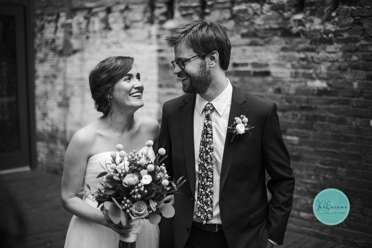 Our wedding day. Photo by ReBecca's Photography