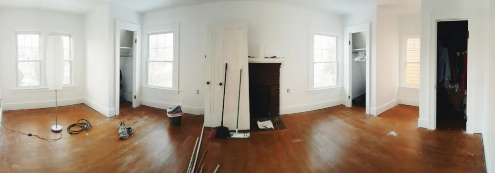 Woah! So bright! And we've since had our floors were refinished.
