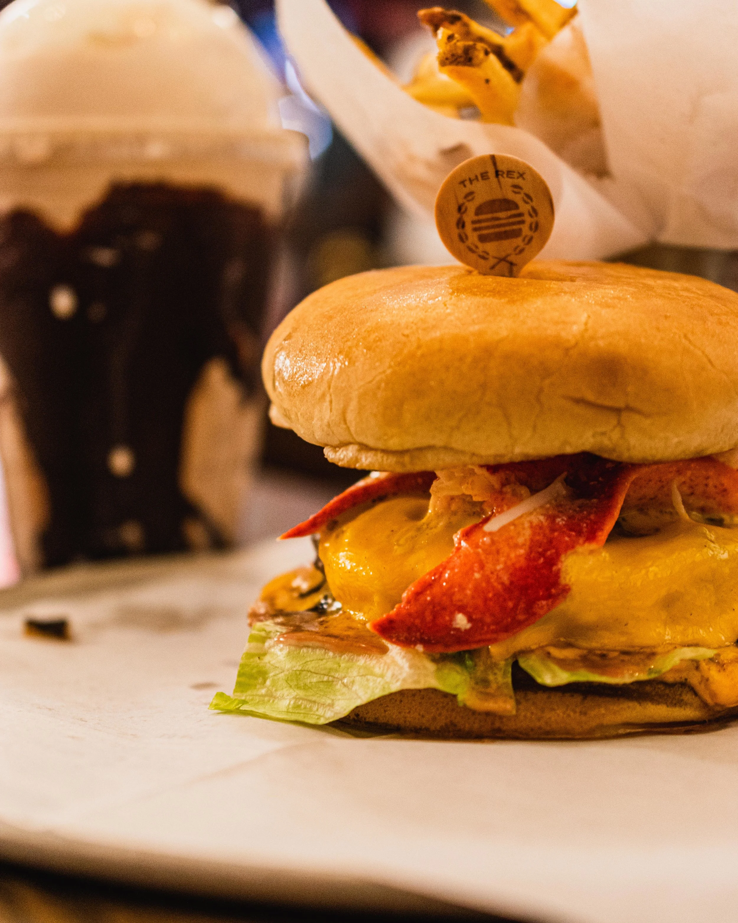 The Rex Burger with Lobster