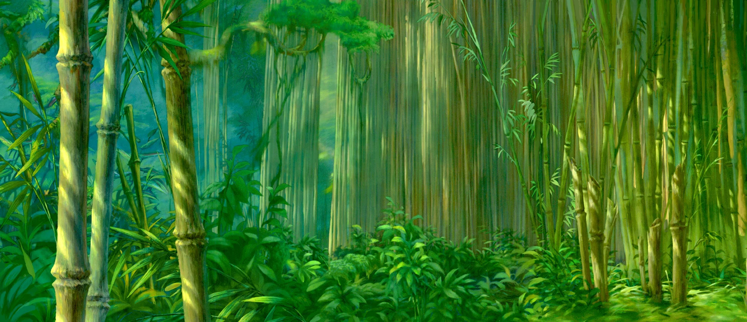 Acrylic on illustration board and multiple acetate overlays. Copyright © 1999 Disney