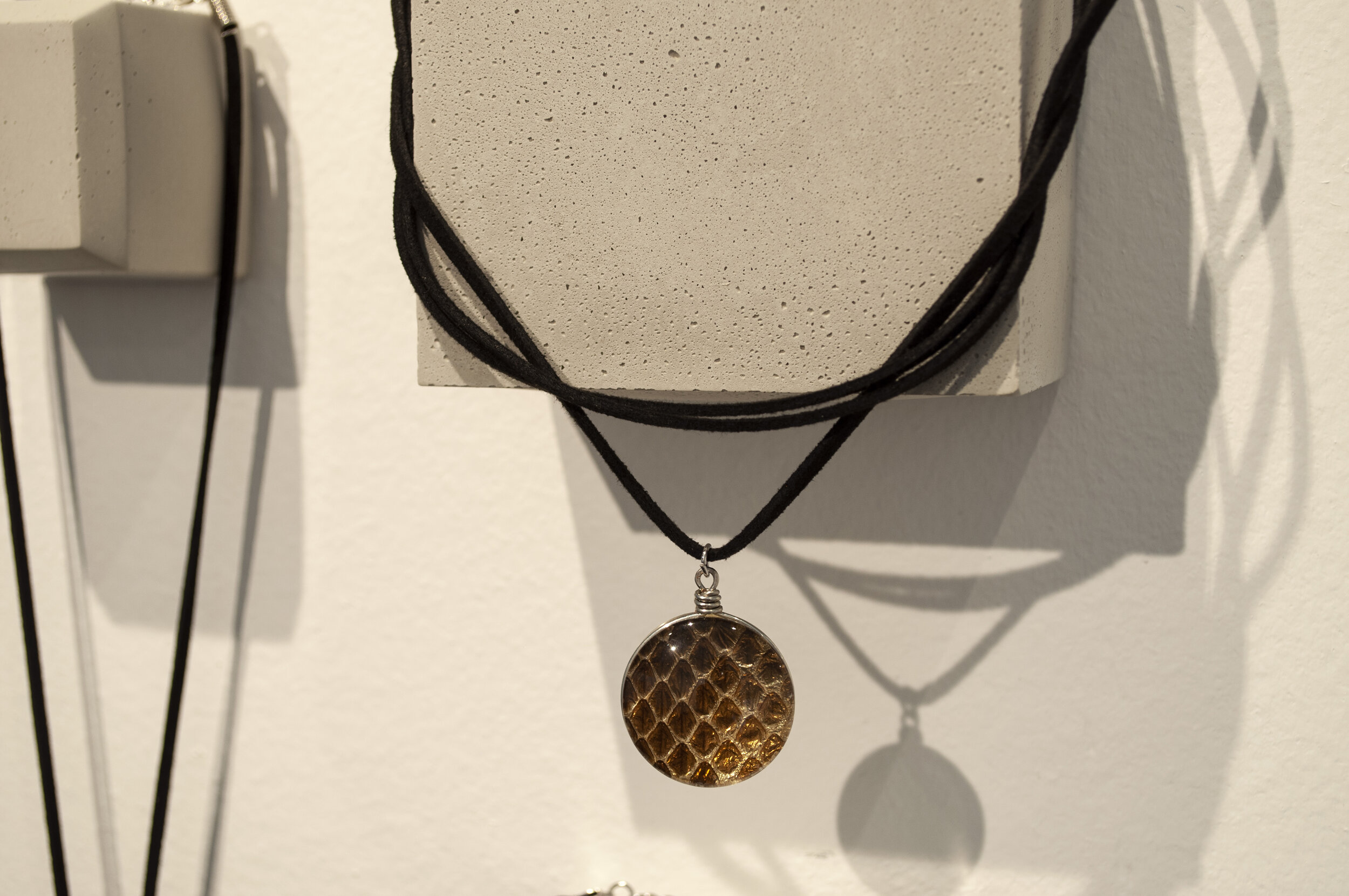 Shed Snakeskin Pendant by PetalVision Glass