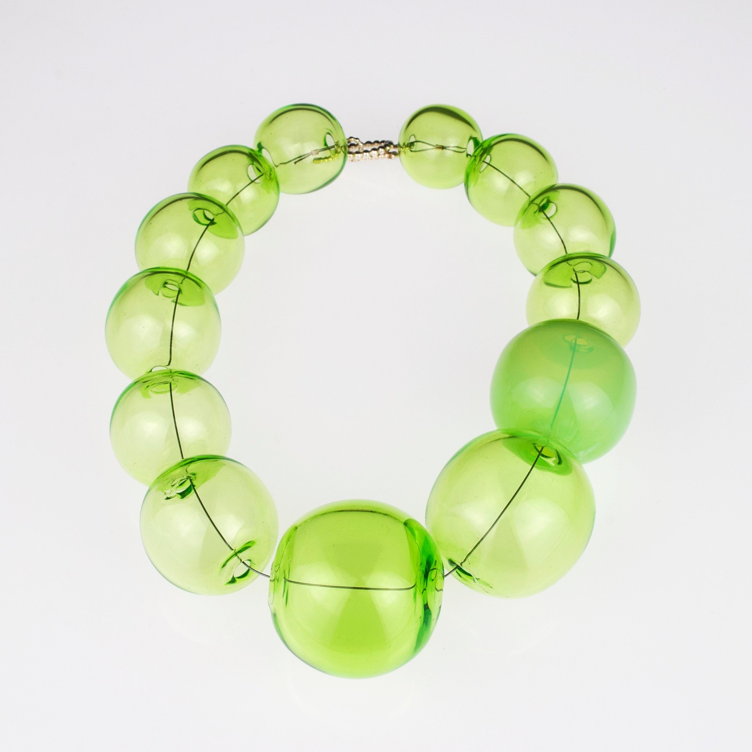   Green Bauble Necklace   SaraBeth Post 