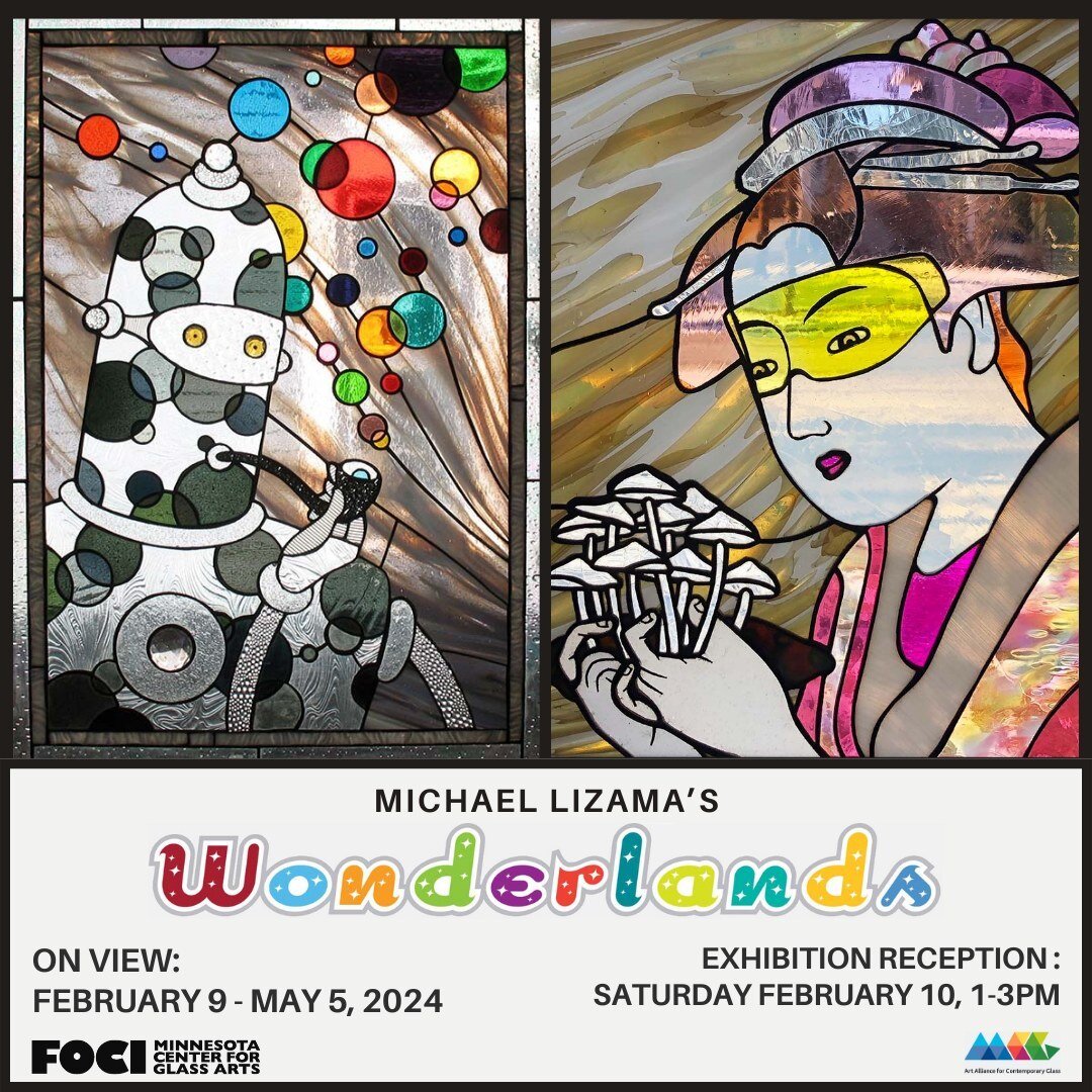 Visit our gallery next Saturday 2/10/24 1pm-3pm for a exhibition reception and gallery walk-through with local artist Michael Lizama to view his solo show 'Wonderlands: Occupying the Space between Whimsy and Mystery'. The exhibit opens 2/9/24 and wil